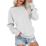 Moletom Feminino Bingerlily Casual De Manga Comprida Com Gola Redonda