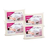 Travesseiro Viscoelástico Nasa Cervical Anatômico Nn2100 Kit C/ 4 Un (50x70) - Duoflex