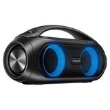 Caixa de Som Boombox Aiwa AWS-BBS-02-A com Entrada USB, Bluetooth, 8h de Bateria, IPX5, RGB, Preta, 50W RMS
