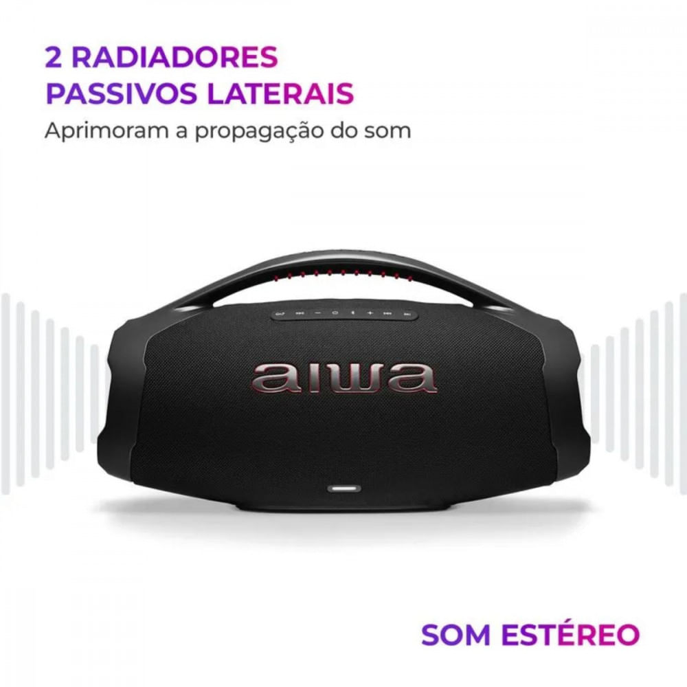 Caixa De Som Boombox Plus Aiwa Bluetooth 3 Vias Ip66 Aws-bbs Caixa De Som Boombox Plus Aiwa Bluetooth 3 Vias Ip66 Aws-bbs