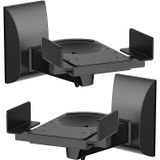 Wali Dual Side Clamping Speaker Wall Bracket Para Grandes Alto-falantes De Som Circundante, Segure Até 55 Lbs. (swm201), Preto