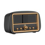 Preto Retro Bluetooth Speaker, Alto-falantes Vintage Sem Fio, Po