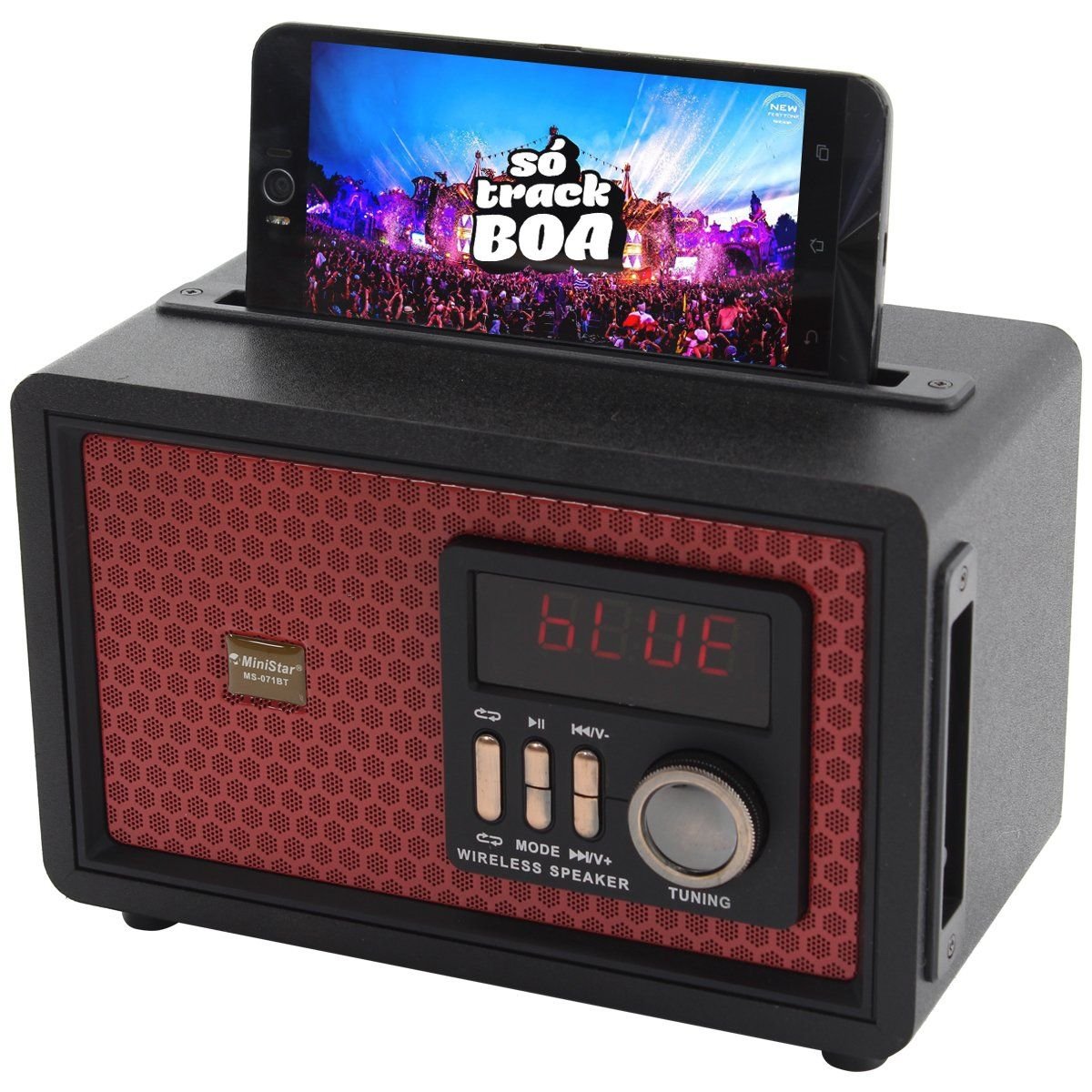 Rádio Portátil Com Usb Ministar Mini Digital 5 W Rms - Ms071bt