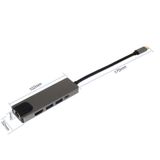 8 Em 1 Tipo Ac Hdmi + Vag Gigabit Docking Station (terno)