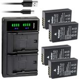 Kastar 4-pack Battery E Ltd2 Usb Charger Substituição Para Nikon Coolpix P950, Nikon Coolpix P1000, Nikon Coolpix A, Nikon 1 Aw1, Nikon 1 J1, Nikon