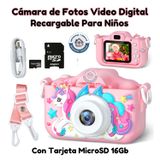 Brinquedo De Câmera Fotográfica De Vídeo Digital Recarregável Para Crianças