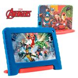 Tablet Infantil Multilaser Marvel Avengers Nb417 Azul Vermelho Para Criança 64gb Quad-core 4gb Ram