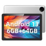 Tablet Jikocxn Android 13 De 10,1 Polegadas 6 Gb De Ram 64 Gb De Armazenamento Prateado
