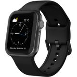 Adepoy Compatível Com Apple Watch Bandas 44mm 42mm, Pulseiras Sport De Silicone Macio Correia De Substituição Com Clasp Clássico Para Iwatch Sér