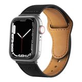 Pulseira De Couro Para Apple Watch 42 / 44 / 45mm - Preta - Gshield