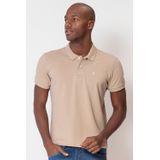 Polo Masculina Meia Malha Polo Wear Bege Médio