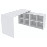 Mesa Escrivaninha Em L 8 Nichos Barcelona Branco