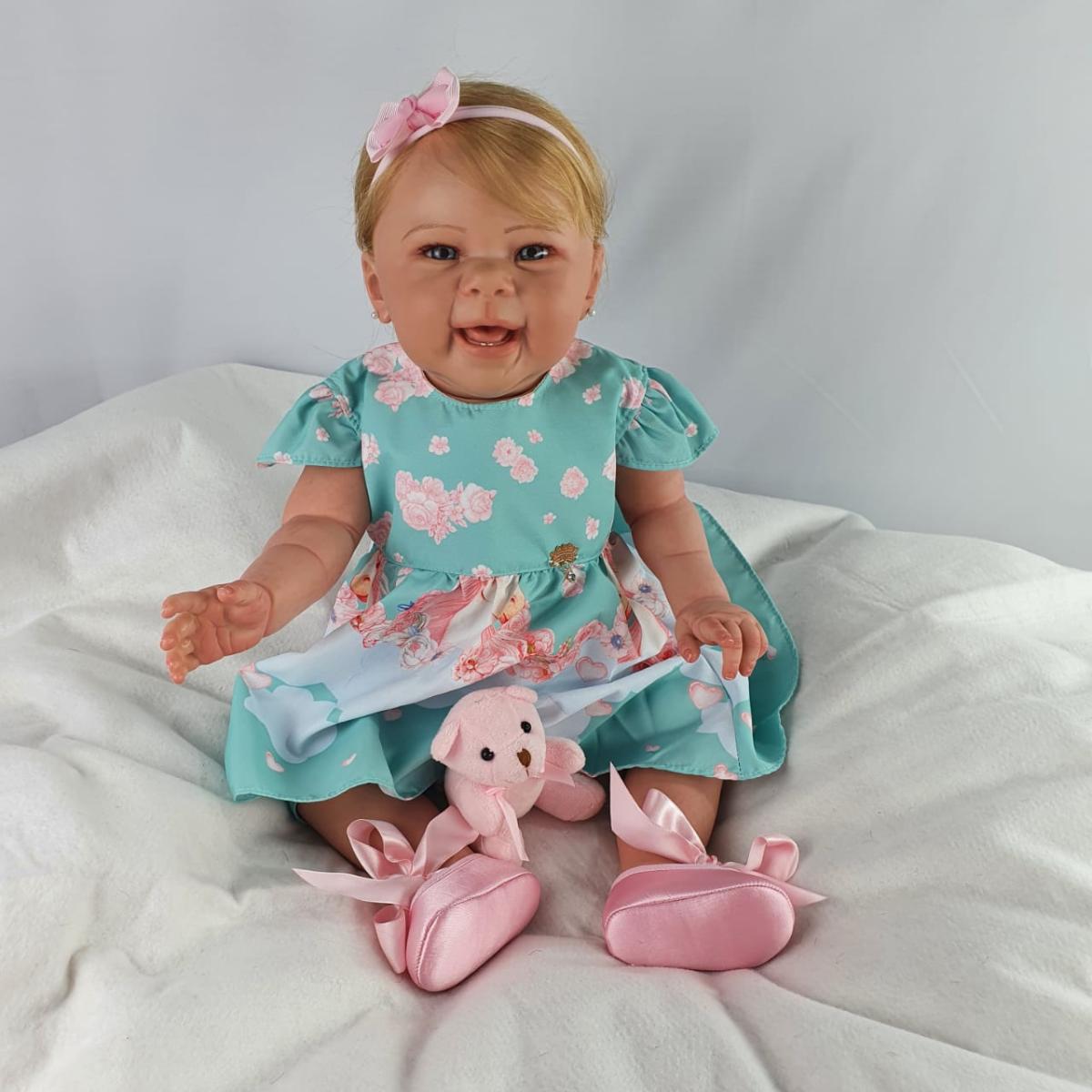 Boneca Bebê Reborn Menina Loira Realista Com Acessórios - ShopJJ -  Brinquedos, Bebe Reborn e Utilidades