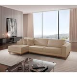 Sofá Cronos 03 Metros Chaise Lado Esquerdo Meu Sofá Online A226 Linho Bege