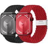 Lerobo 2 Pack Pulseiras Trançadas Solo Loop P- Apple Watch (cinza Escuro-vermelho)