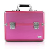 Maleta Profissional De Maquiagem Pink Tamanho Grande Jacki Design