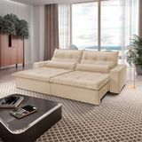 Sofá Grecia Linho 02 Módulos De 100m B25cm Meu Sofá Online A294 Linho Creme