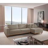 Sofá Cronos 03 Metros Chaise Lado Direito Meu Sofá Online B002 Veludo Capuccino