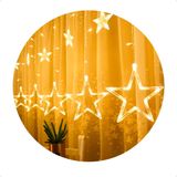 Cascata Estrela 138 Led Funções 2,5m Extensível 127v-quente