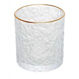 Jogo De Copo Whisky Cristal Borda Dourada 340 Ml - Lyor