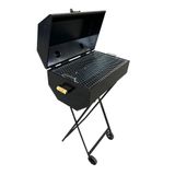 Churrasqueira A Bafo Grill Extra Grande Premium A Carvão Com Suporte Preto