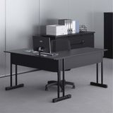 Mesa De Computador Em L Com Gaveta Lima Preto Onix