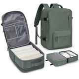 Mochila De Viagem Para Laptop Wonhox Impermeável De 17 Polegadas Verde Escuro