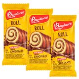 Kit 3 Bolinho Bauducco Rocambole Chocolate 34g