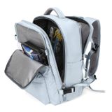 Mochila De Viagem Wonhox Grande Impermeável Para Mulheres Azul