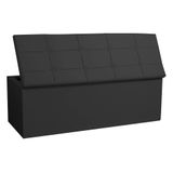 Calçadeira Baú Queen 1,60m Roma Material Sintético Preto Sky Mobile