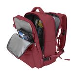 Mochila De Viagem Wonhox Grande Impermeável Para Mulheres Vermelha