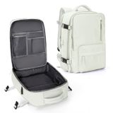 Mochila De Viagem Wonhox Carry On Para Mulheres E Homens Bege E Branca