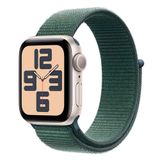 Apple Watch Se (gps, 40 Mm) Caixa De Alumínio Estelar Pulseira Loop Esportiva Verde-lago