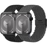 Lerobo 2 Pulseiras Trançadas Nylon P- Apple Watch 38-49mm (preto-cinza)