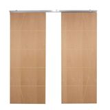 Porta Dupla De Correr P/ Verniz Frisada F01 - 210x160