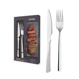 Jogo Talher Aço Inox 6 Garfos 6 Facas Churrasco Leve Oferta