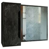 Espelheira Reversivel Para Banheiro 1 Porta Bn3645 Marmore Lunar Tecno Mobili