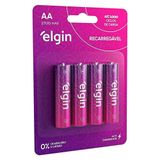 Pilha Recarregável Aa 2700mah Blister C-4 Elgin Original Único