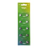 Bateria Lr626 Ag4 1.5v - 5 Cartelas Com 10 Unidades Elgin Único