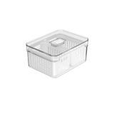 Organizador Geladeira Cesto Duplo 2,2 L Clear Fresh Transparente