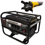 Gerador A Gasolina 3,1kva Bivolt Com Esmerilhadeira 4.1/2 Pol Evald - 220v
