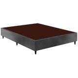 Cama Box Base Casal Sommier Linho Cinza (138x188x23) - Ortobom