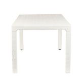 Mesa Plástica Lateral Mônaco Branca Empilhável 90 Cm Gardenlife Para Sala Cozinha E Eventos