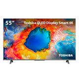 Smart TV QLED 55" 4K Toshiba 55C450NS Google TV 3 HDMI 2 USB Wi-Fi - TB035M