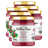 Kit 6x: Geleia De Frutas Vermelhas 100% Frutas Sem Adição De Açúcar Villa Piva 240g