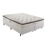 Cama Box Queen Size Herval Edimburgo, Molas Maxspring, Branco, 64x158x198 Cm