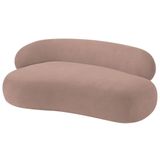 Divã Recamier Luxo Decorativo Canadá 150cm Lado Direito Linho Rosê