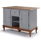 Mesa Ilha Para Cozinha Com 2 Portas, 1 Gaveta E Nicho Hannover - M560705 Cor Garapa - Verniz
