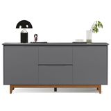 Buffet Aparador Para Sala De Jantar 163cm Flow Cinza - Ej Móveis