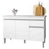 Balcão Para Pia Tatiane 120 Cm Branco Ajl